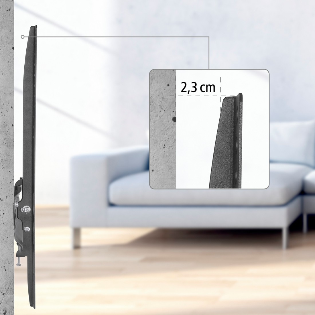 Hama TV stenski nosilec za TV, fiksni, 65" (165 cm), 400x400 mm 6