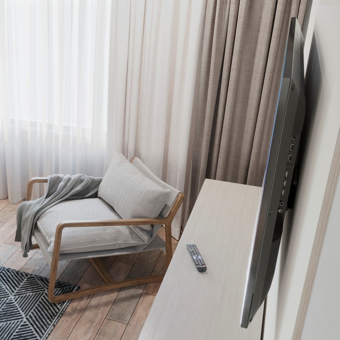 Hama TV stenski nosilec za TV, fiksni, 65" (165 cm), 400x400 mm 8