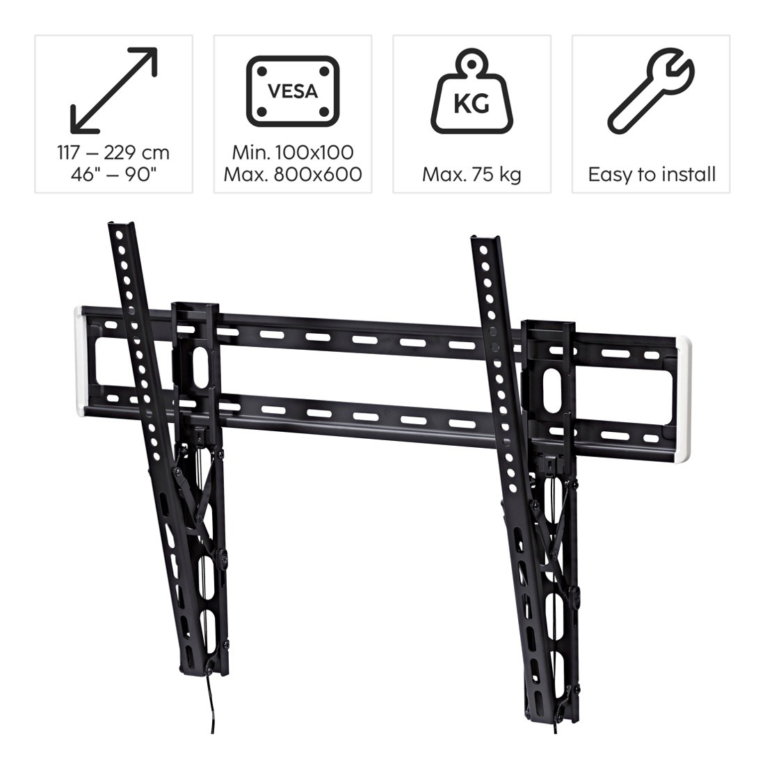 Stenski nosilec za TV/monitor z gibljivo roko do 100" 8