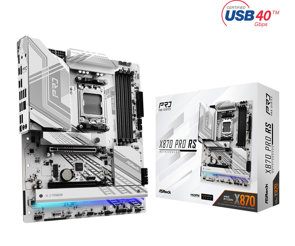ASRock X870 PRO RS matična plošča, AM5, ATX 2