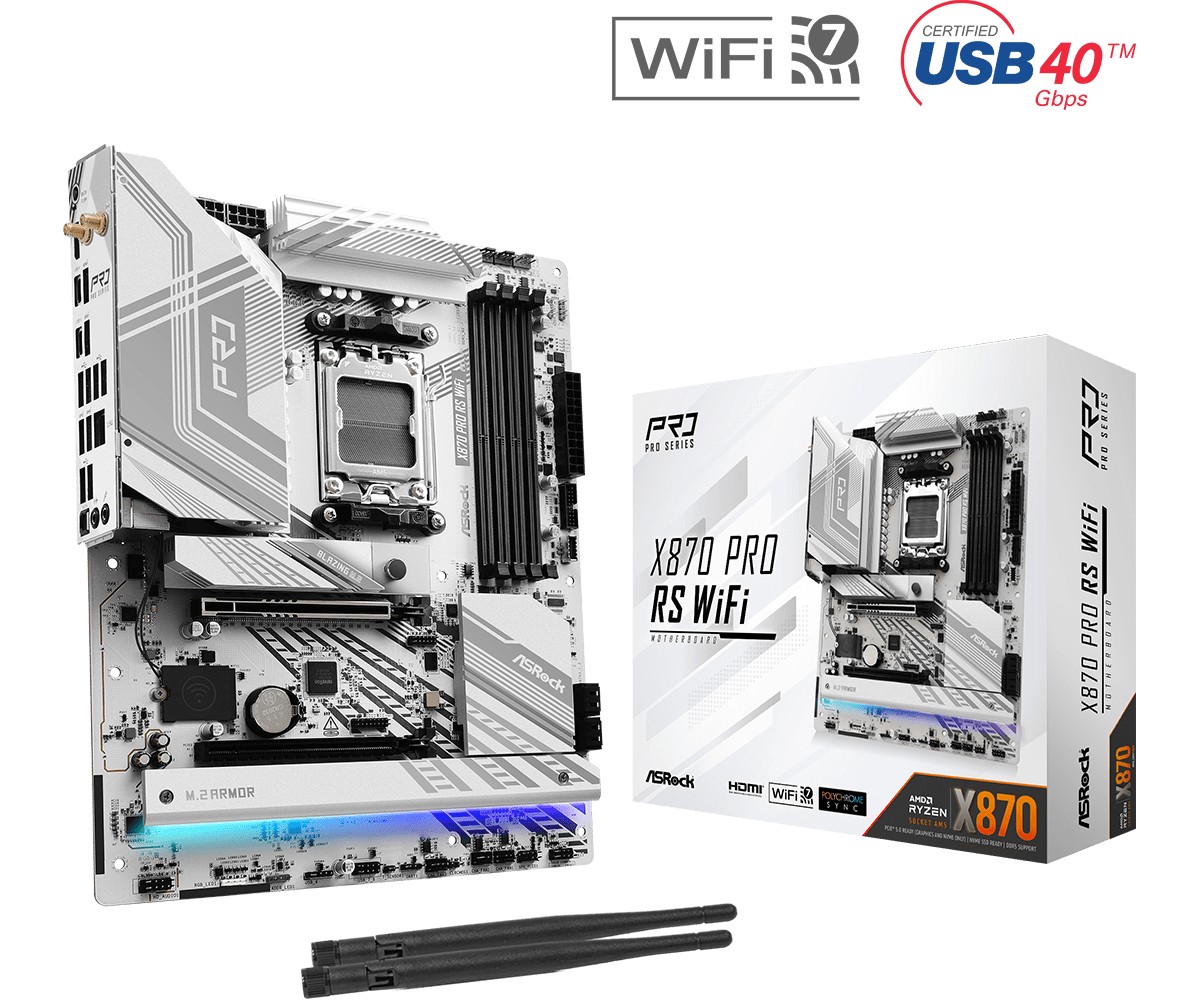 ASRock X870 PRO RS WIFI matična ploča (AM5, 4x DDR5, ATX) 2