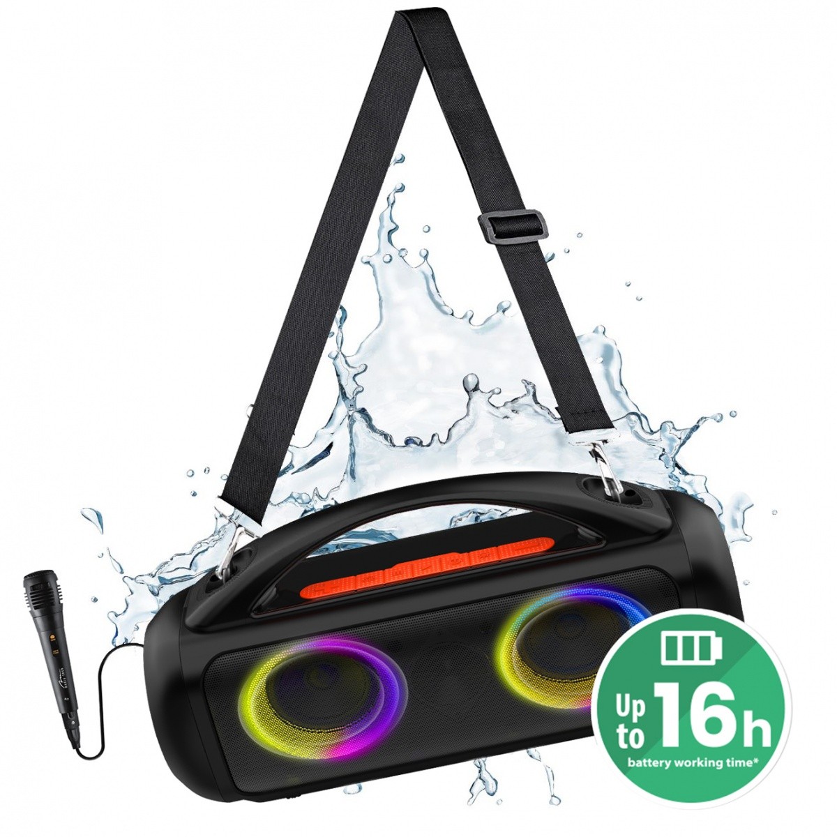Media-Tech POWER AUDIO PRO MT3184 Bluetooth zvočnik, 60W RMS, Karaoke, TWS, IPX5