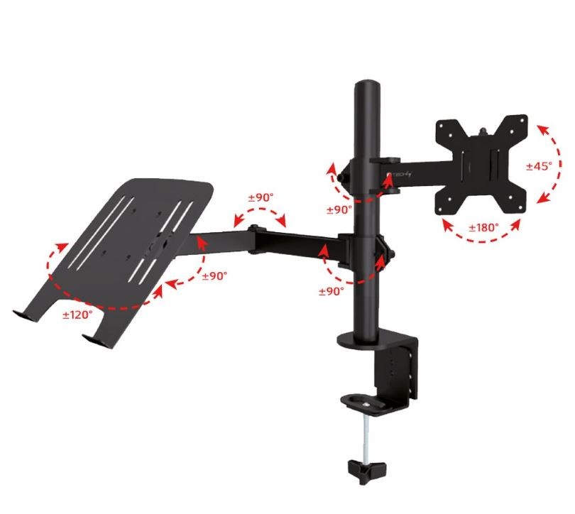 Techly stojalo za monitor (13-32") in prenosnik (do 17") - vrtljivo 5