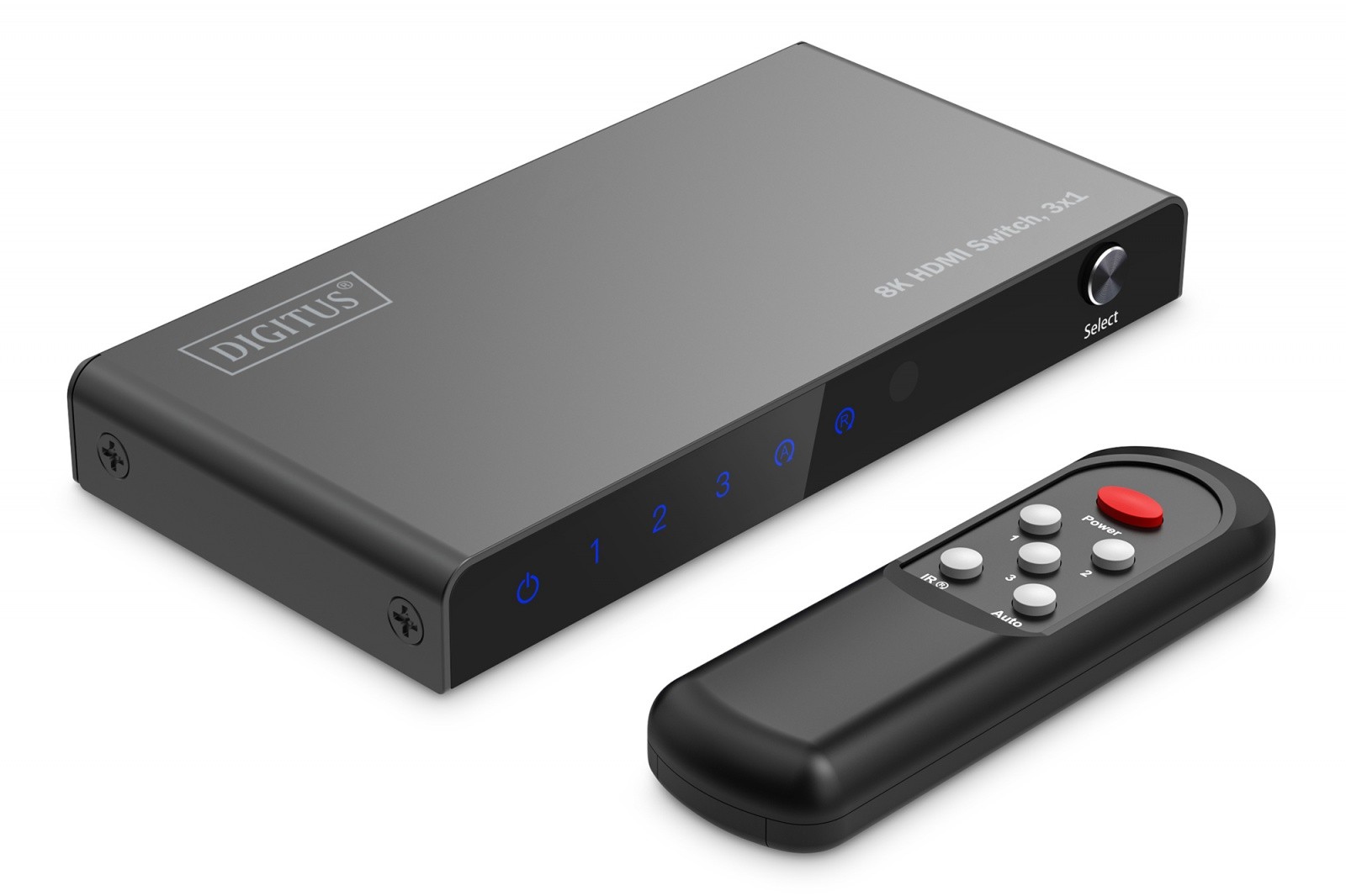 Digitus 8K HDMI 3x1 preklopnik/razdelilnik s pilotom
