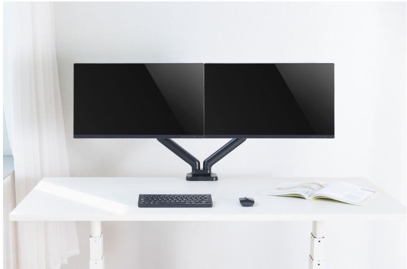 Plinski nosilec za 2 monitorja 17-32", do 9 kg, vrtljiv 5