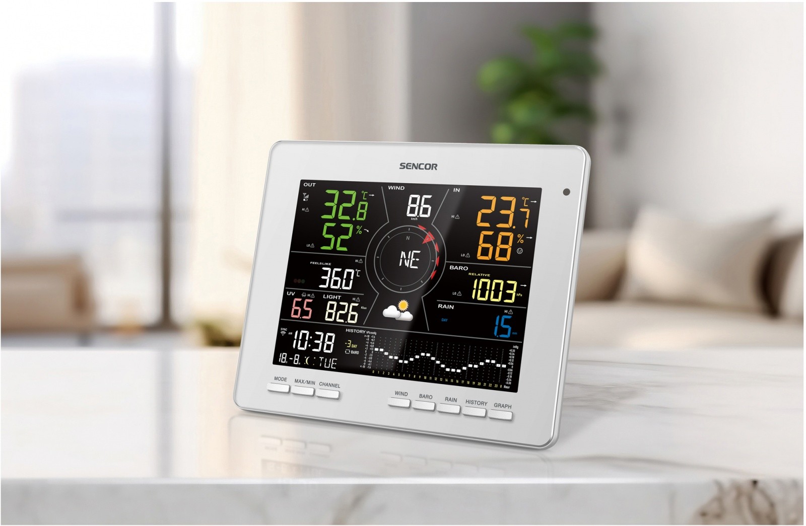 Sencor SMART WiFi meteorološka postaja z 7-v-1 senzorjem 4