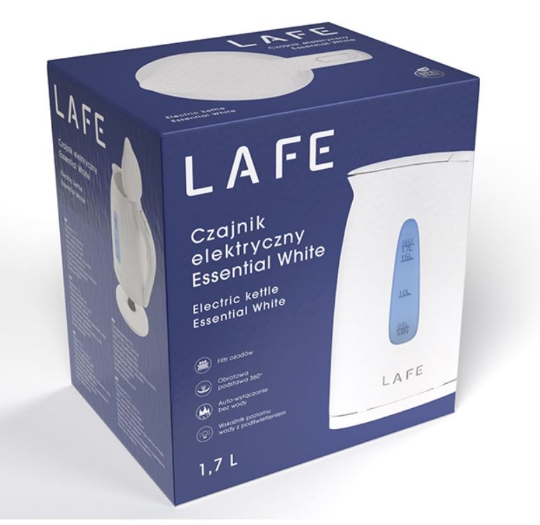 Lafe Essential kuhalnik vode, bel 2