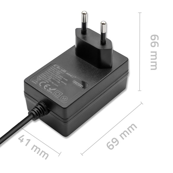 Qoltec polnilnik Super FAST PD za Raspberry PI 5, USB-C, 27W, črn 5