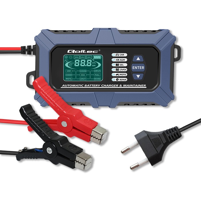 Mikroprocesorska polnilnica baterij 12V/6A z LCD in funkcijo popravila 2