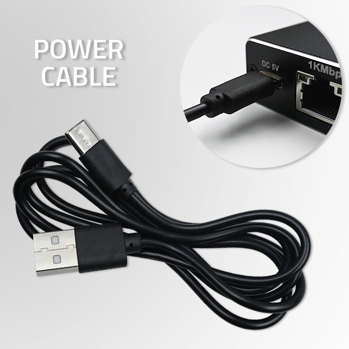 Mini mrežni preklopnik 1x2 RJ45 s 1000Mbps in USB-C iz aluminija 2