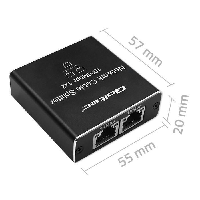 Mini mrežni preklopnik 1x2 RJ45 s 1000Mbps in USB-C iz aluminija 4