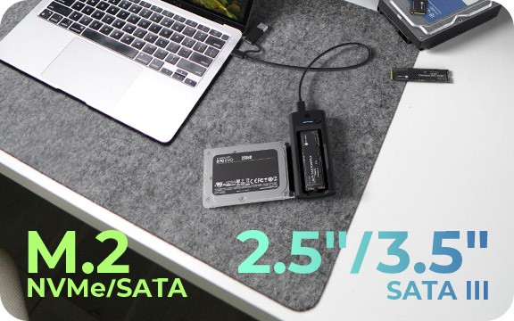 Stacionarni dok za SSD diske IB-180MS-C31 (1x 2,5"/3,5" + 1x M.2 NVMe) 3
