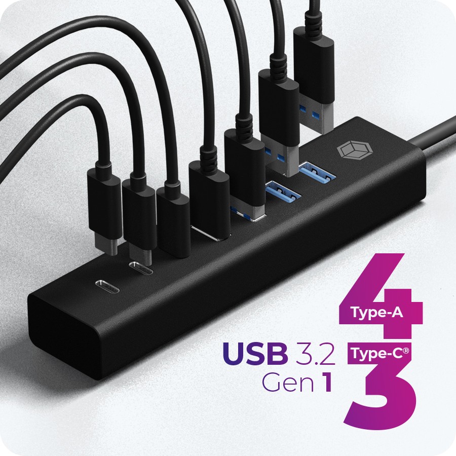 USB Hub IB-HUB1737-C3 s 7 vrati (3x USB-C, 4x USB-A) 2