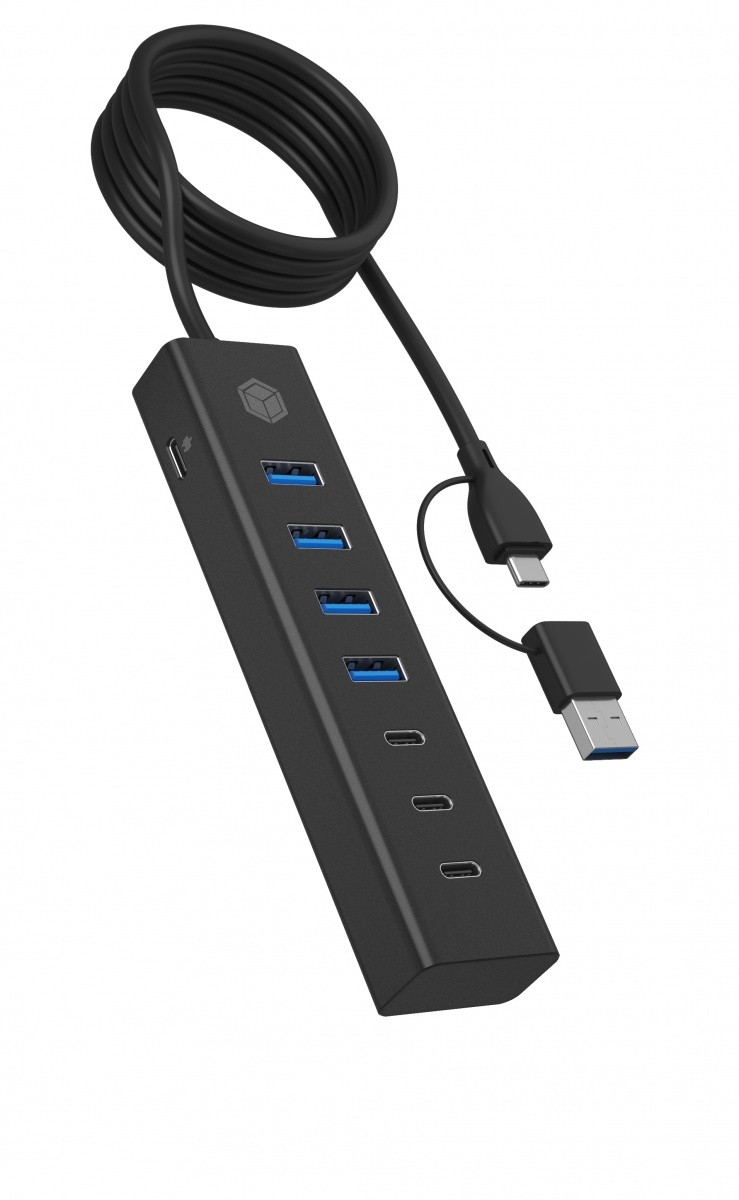 USB Hub IB-HUB1737-C3 s 7 vrati (3x USB-C, 4x USB-A)