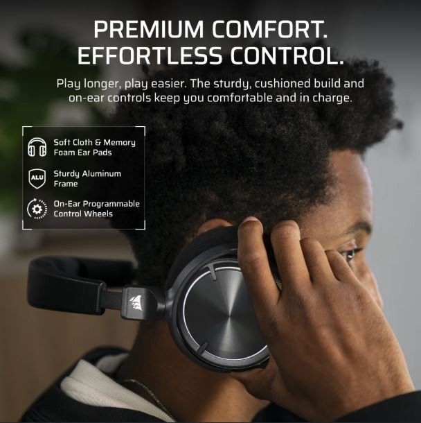 Brezžične slušalke Corsair Virtuoso RGB Wireless Carbon 2