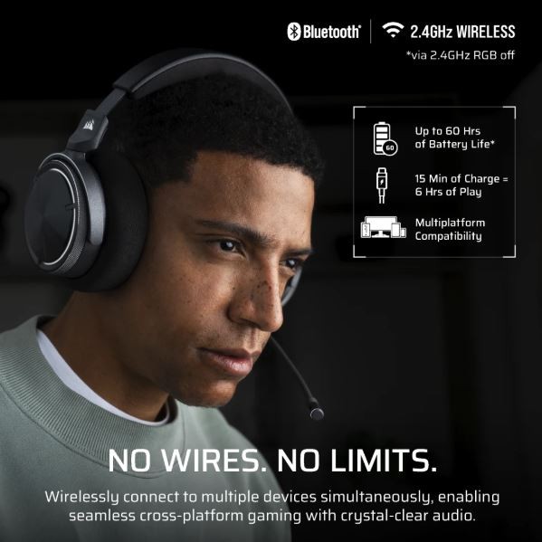 Brezžične slušalke Corsair Virtuoso RGB Wireless Carbon 4