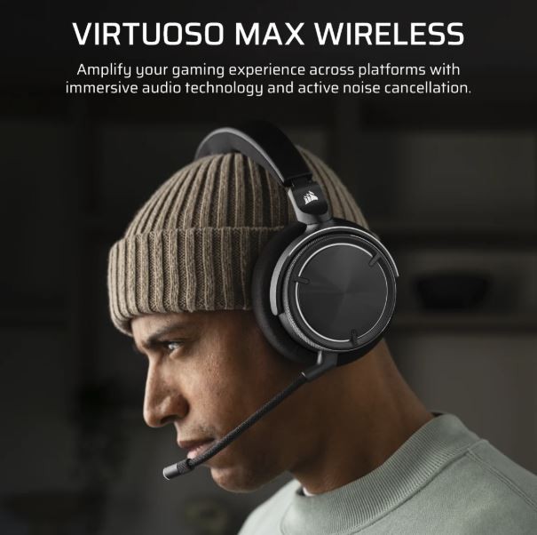 Brezžične slušalke Corsair Virtuoso RGB Wireless Carbon 8