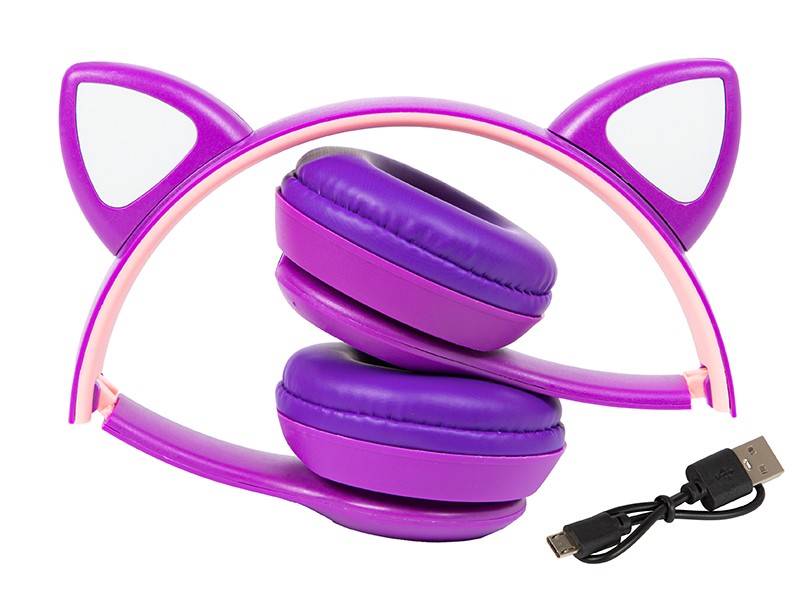 Brezžične otroške slušalke Bluetooth 5.0 z LED ušesi 3