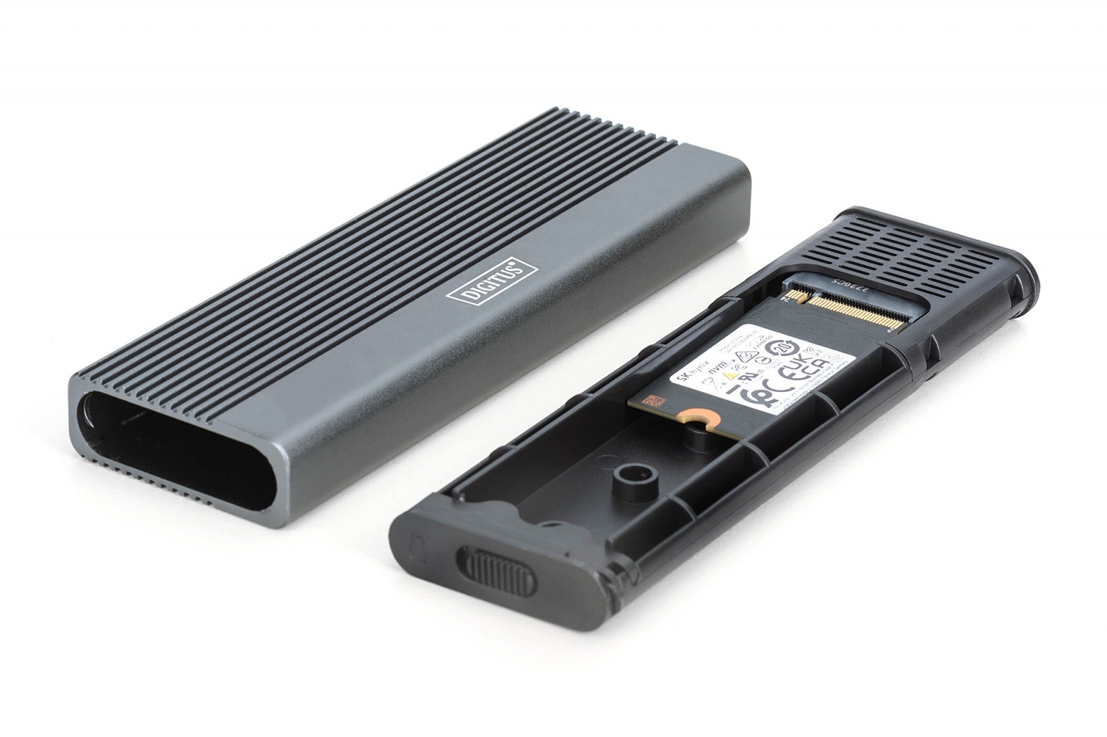 Ovitek za SSD M.2 NVMe/SATA, USB 3.1 C, aluminijast, beznapinjski 5