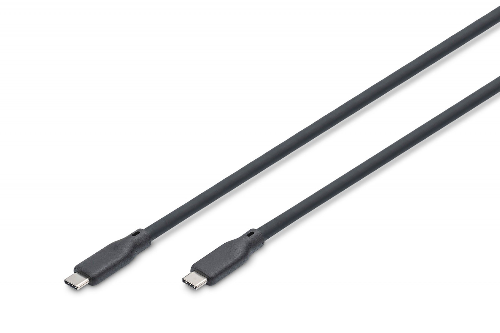 Silikonski kabel USB-C na USB-C, 5Gbps, 4K, 100W, 2m, črn