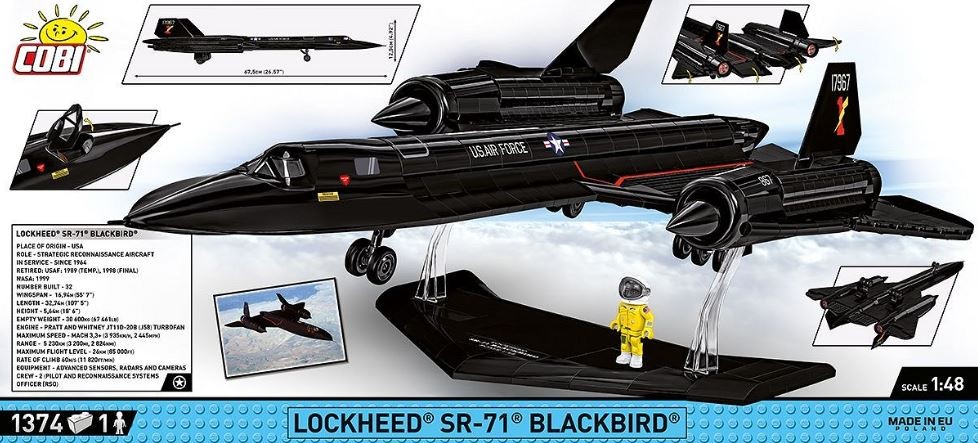 Gradbeni bloki - Letalo Lockheed SR-71, 1374 kos. 8