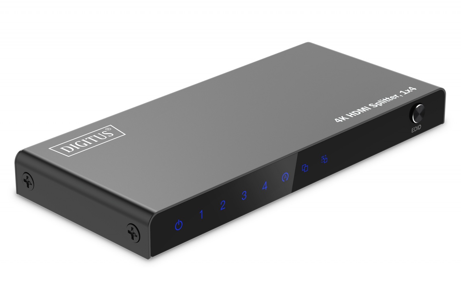 HDMI razdelilnik Digitus 1x4, 4K/60Hz UHD s HDR, 18 Gbps, HDCP 2.2, EDID