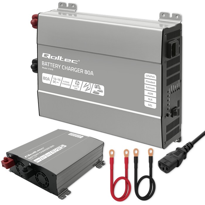 Pametni polnilnik za akumulatorje LiFePO4, AGM, GEL, SLA | 80A | 12V 7