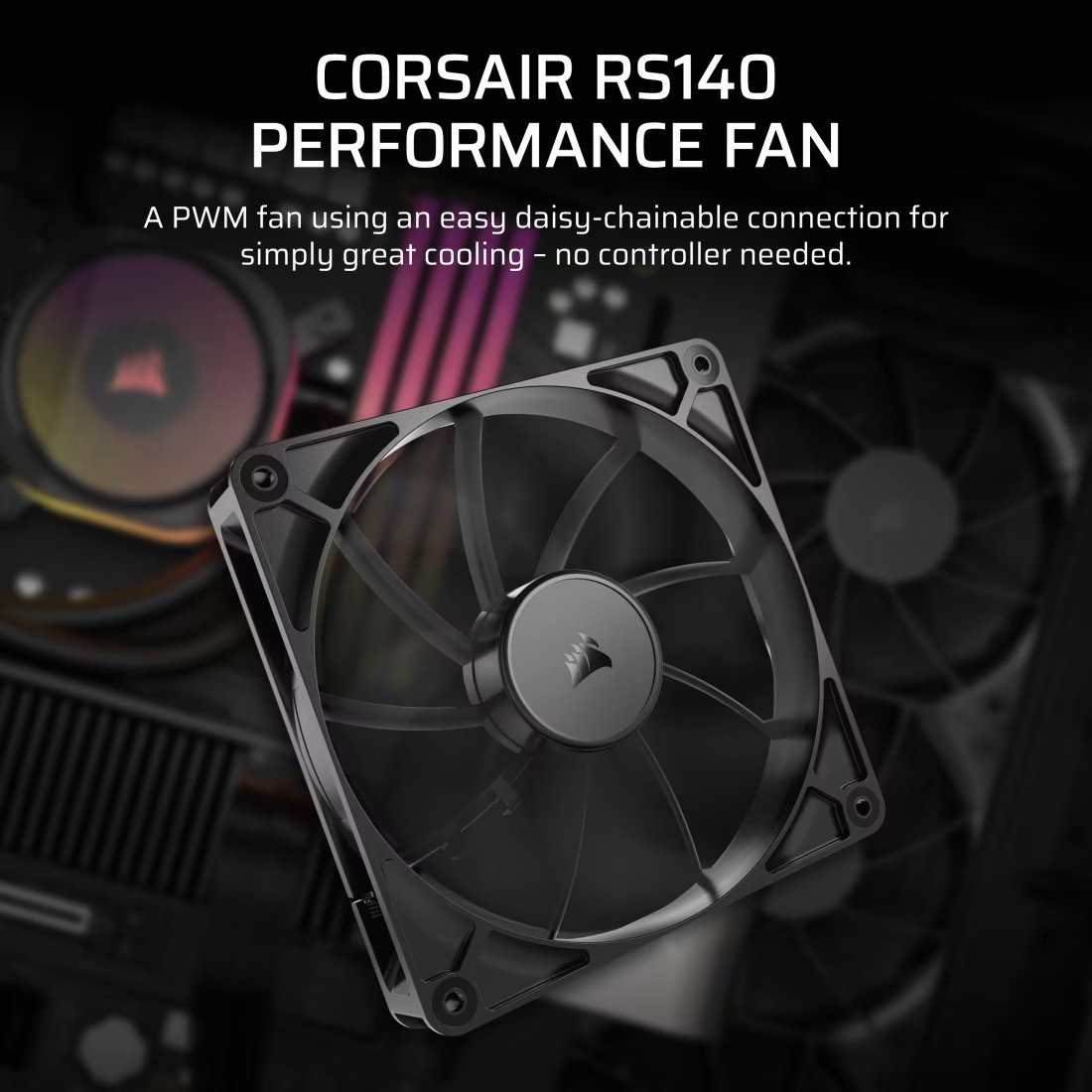 Corsair RS140 ventilator 140mm, bel 2