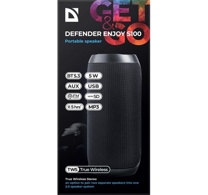 Bluetooth zvočnik ENJOY S100 (črn) 5