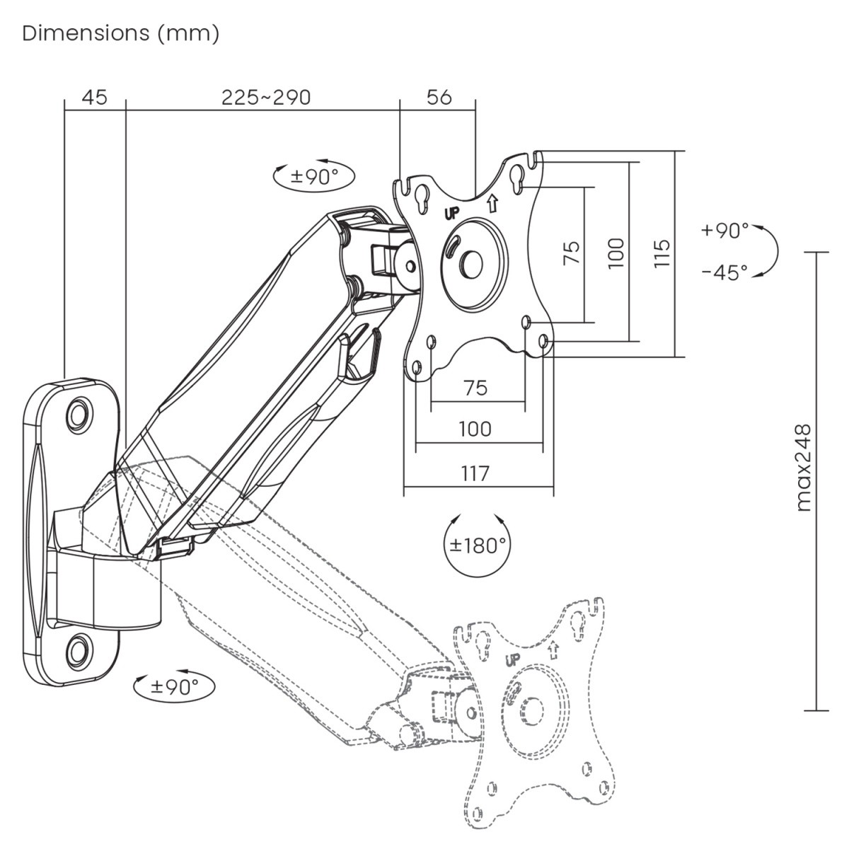 Maclean MC-979 Zvočni nosilec za monitor (17-32" do 9 kg) 4