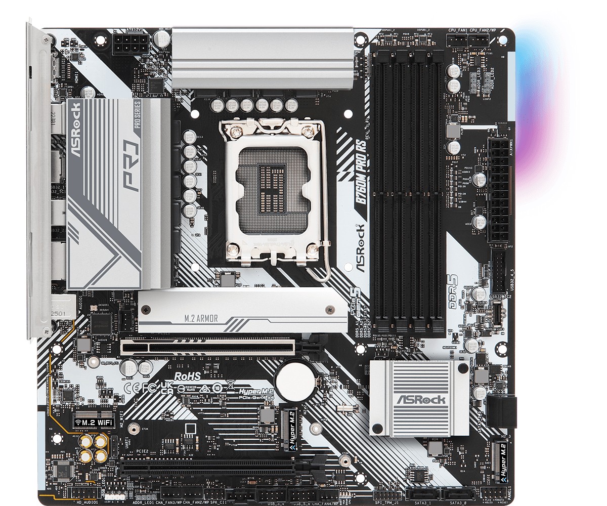 Matična plošča B760M PRO RS, s1700, 4x DDR5, mATX 3