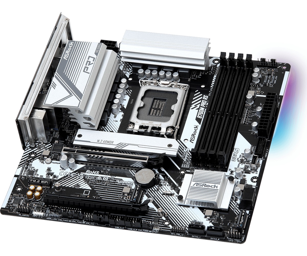 Matična plošča B760M PRO RS, s1700, 4x DDR5, mATX 4