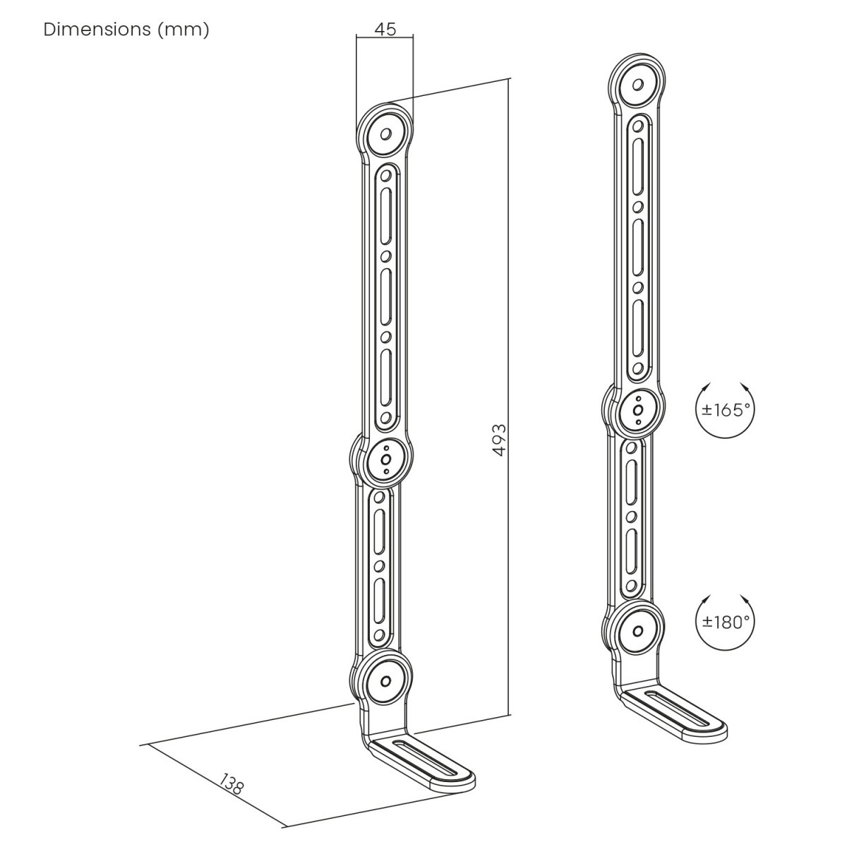 VESA nosilec za soundbar MC-334, maks. 15 kg 2