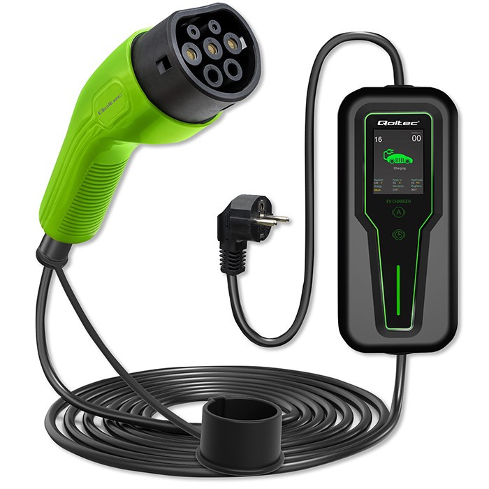 Prenosni polnilnik za EV Tip2 | 3.5kW | 230V | LCD, 5m