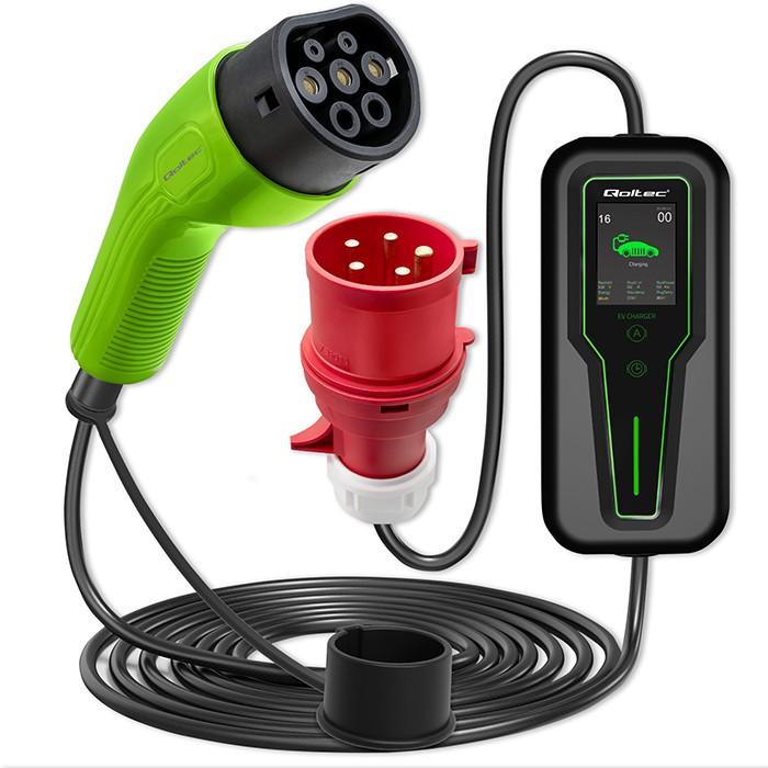 Prenosni polnilnik za EV Tip2 | 11kW | 3 Faze | LCD, 5m