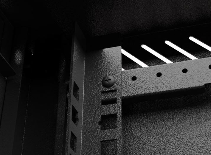 10" viseča omara za rack 4U, 300x300 mm (črna) 3