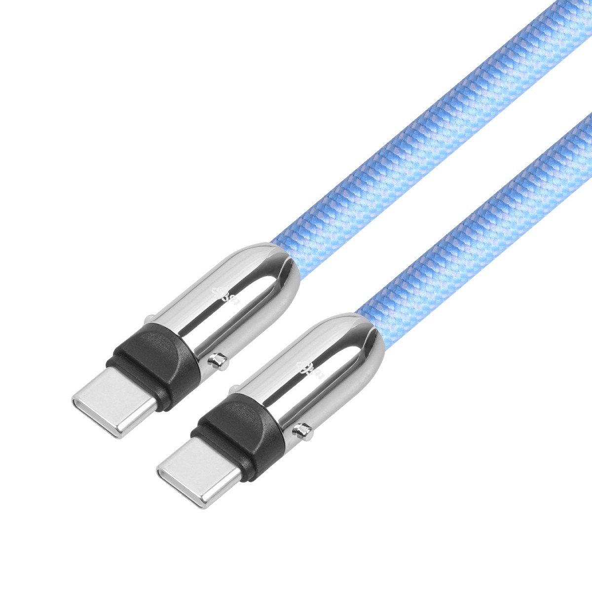 Kabel 2v1 USB-C s paščkom, 1m, moder 2