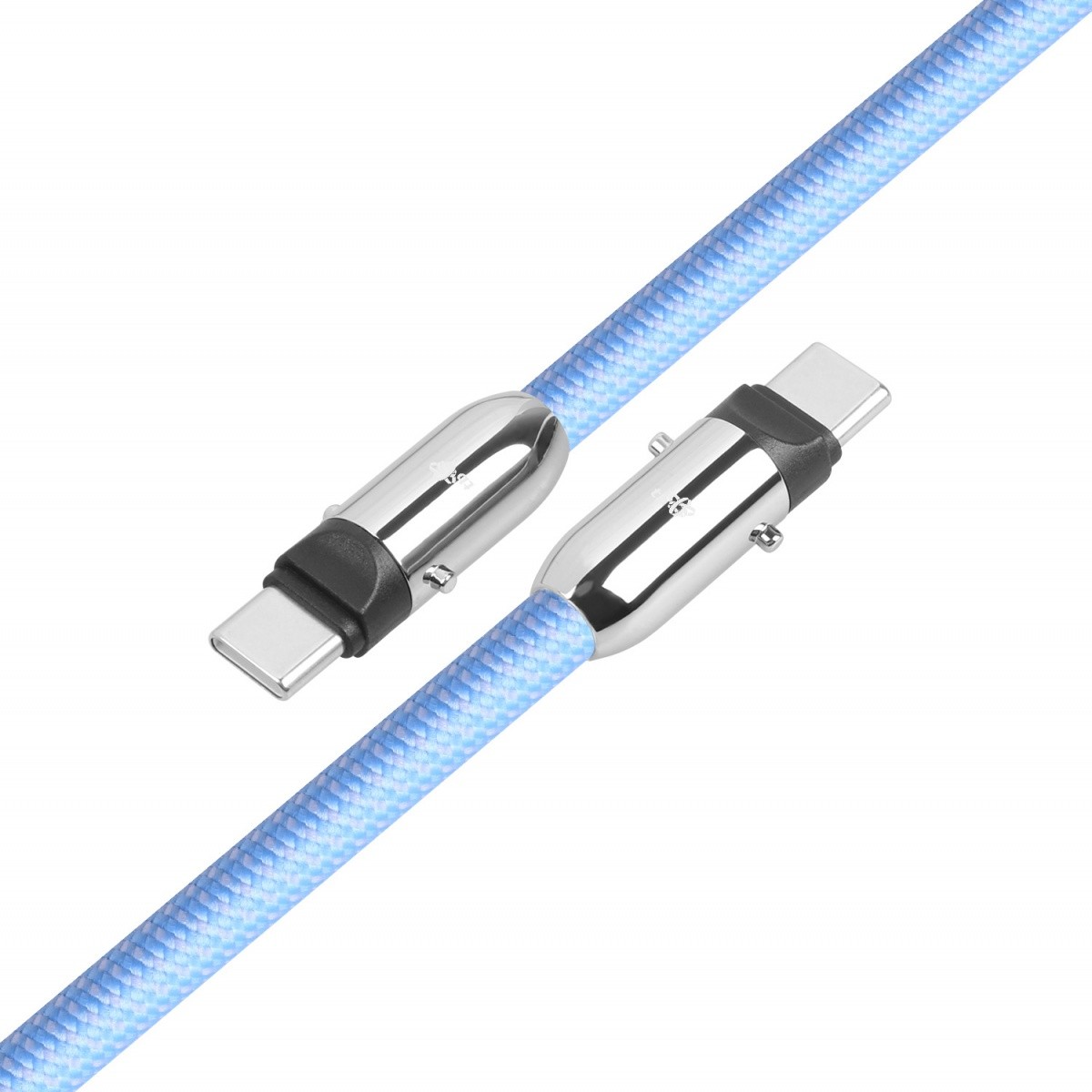 Kabel 2v1 USB-C s paščkom, 1m, moder 4