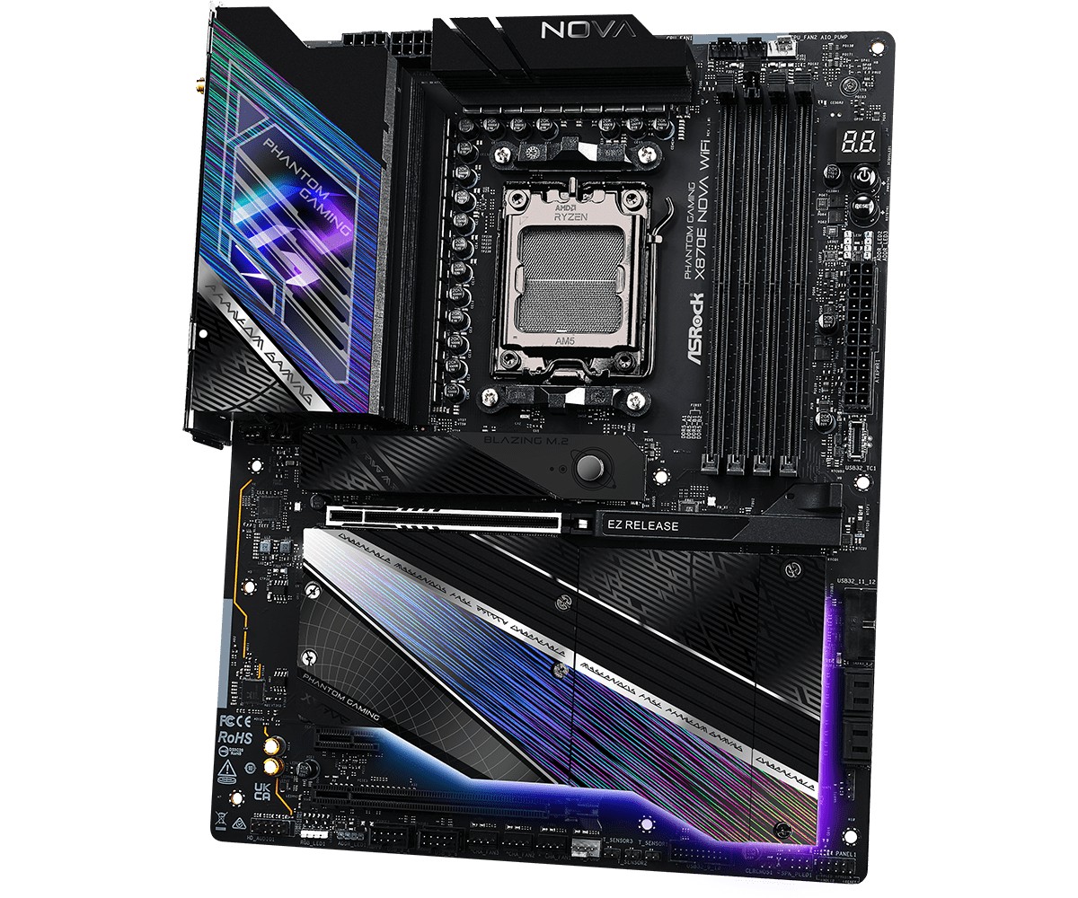 Matična plošča X870E NOVA WIFI AM5, 4x DDR5, M.2, ATX 5