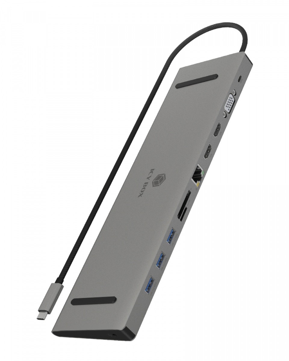 DOK. postaja 11v1 IB-DK2106a-CPD (2xHDMI, VGA, LAN, čitalec kartic, 3xUSB, 100W PD)
