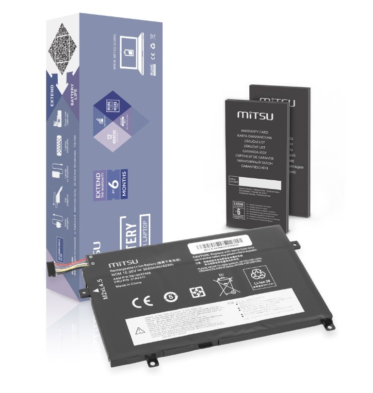 Mitsu Baterija za Lenovo ThinkPad E470/E475 (10.95V, 3650mAh)