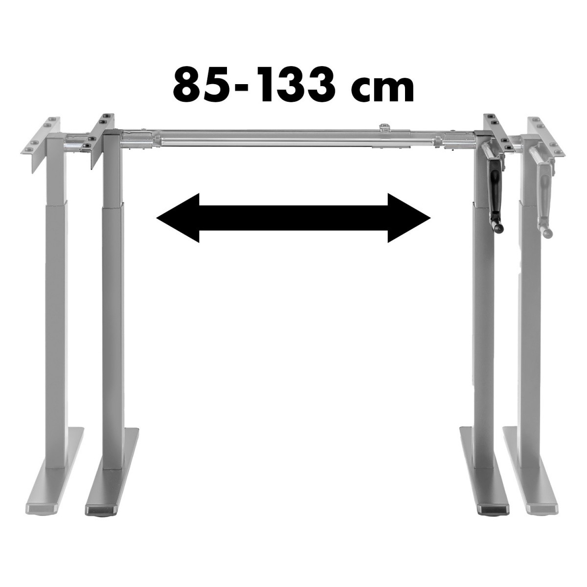 Maclean MC-790NG Ergonomsko pisalniško mizo z nastavljivo višino (do 60kg) - Siva 7