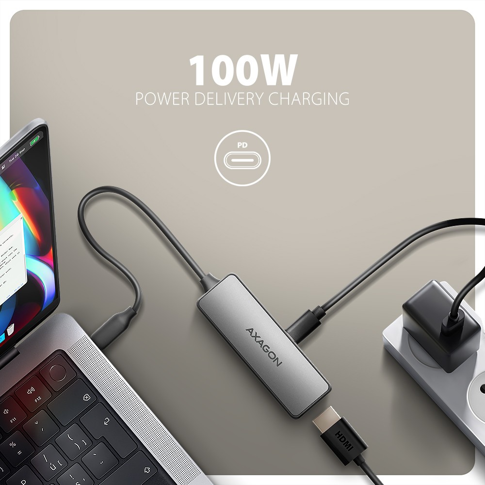 Aktivni USB-C v HDMI adapter RVC-HI8KPD, 8K/60Hz, PD 100W 3