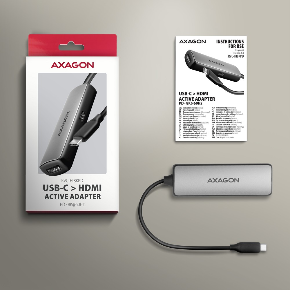 Aktivni USB-C v HDMI adapter RVC-HI8KPD, 8K/60Hz, PD 100W 7