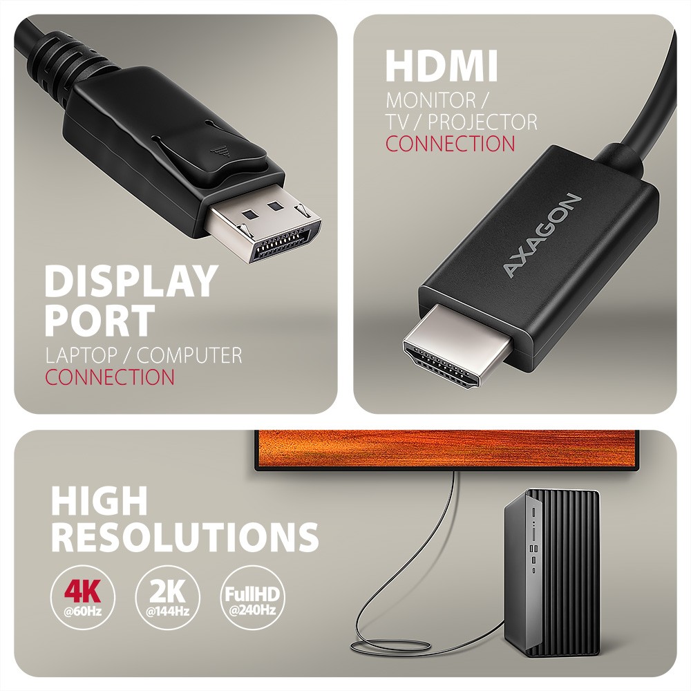 Aktivni DisplayPort v HDMI adapter RVD-HI20C, 4K/60Hz 2