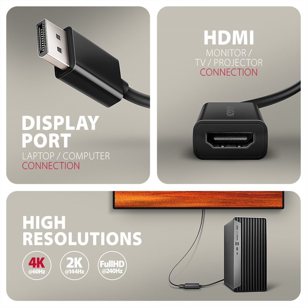 Aktivni DisplayPort v HDMI adapter RVD-HI20N, 4K/60Hz 2