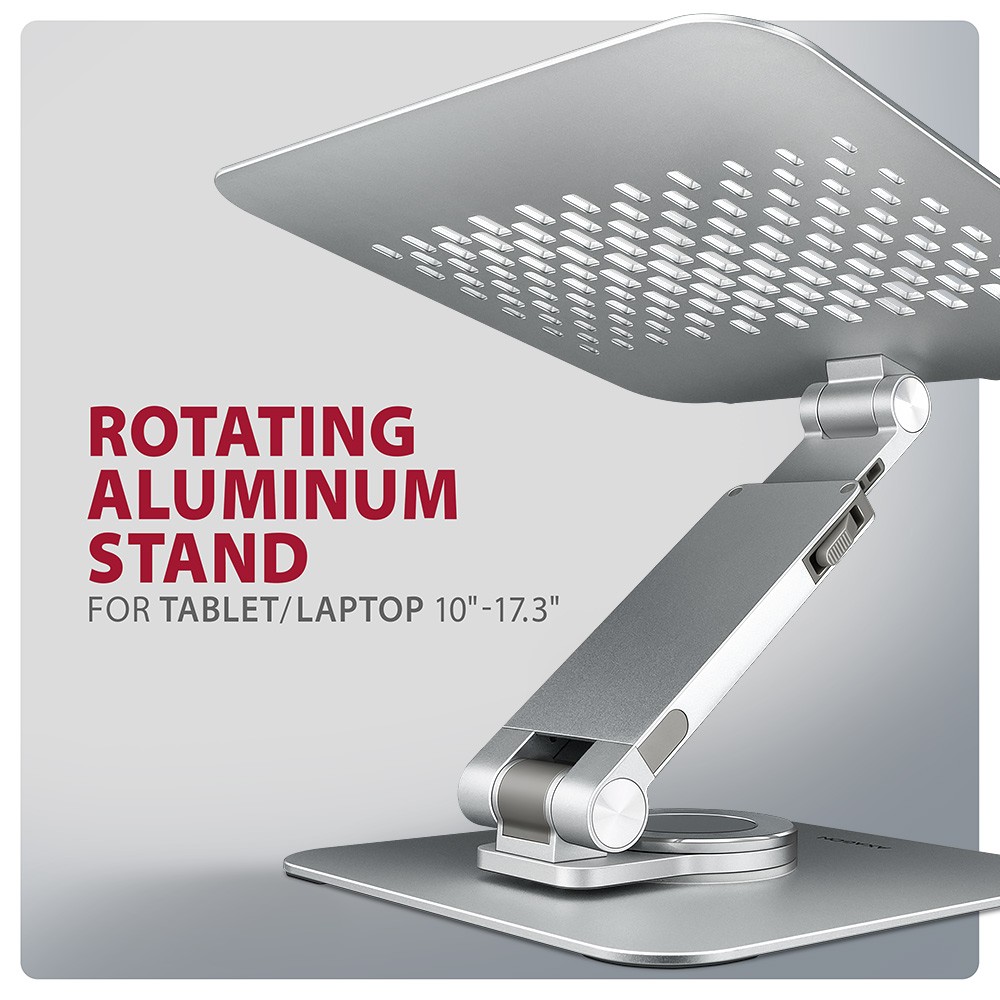 Aluminijasto stojalo za prenosnik STND-LR, 10-17.3" LCD, 360° vrt 2