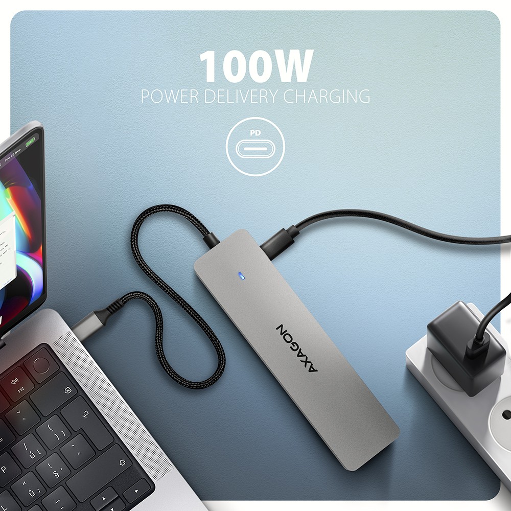 Večfunkcijski USB hub HMC-7HX2, 7 v 1, 4K/60Hz, PD 100W 4