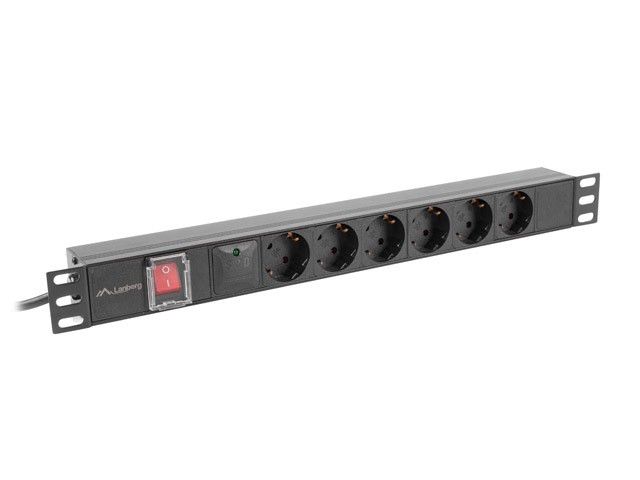 Rack napajalna letev PDU 19" 1U, 5x Shuko, 2m
