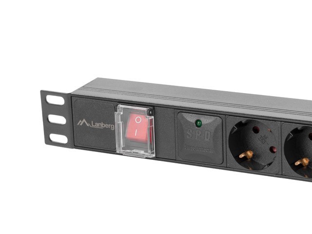 Rack napajalna letev PDU 19" 1U, 5x Shuko, 2m 5